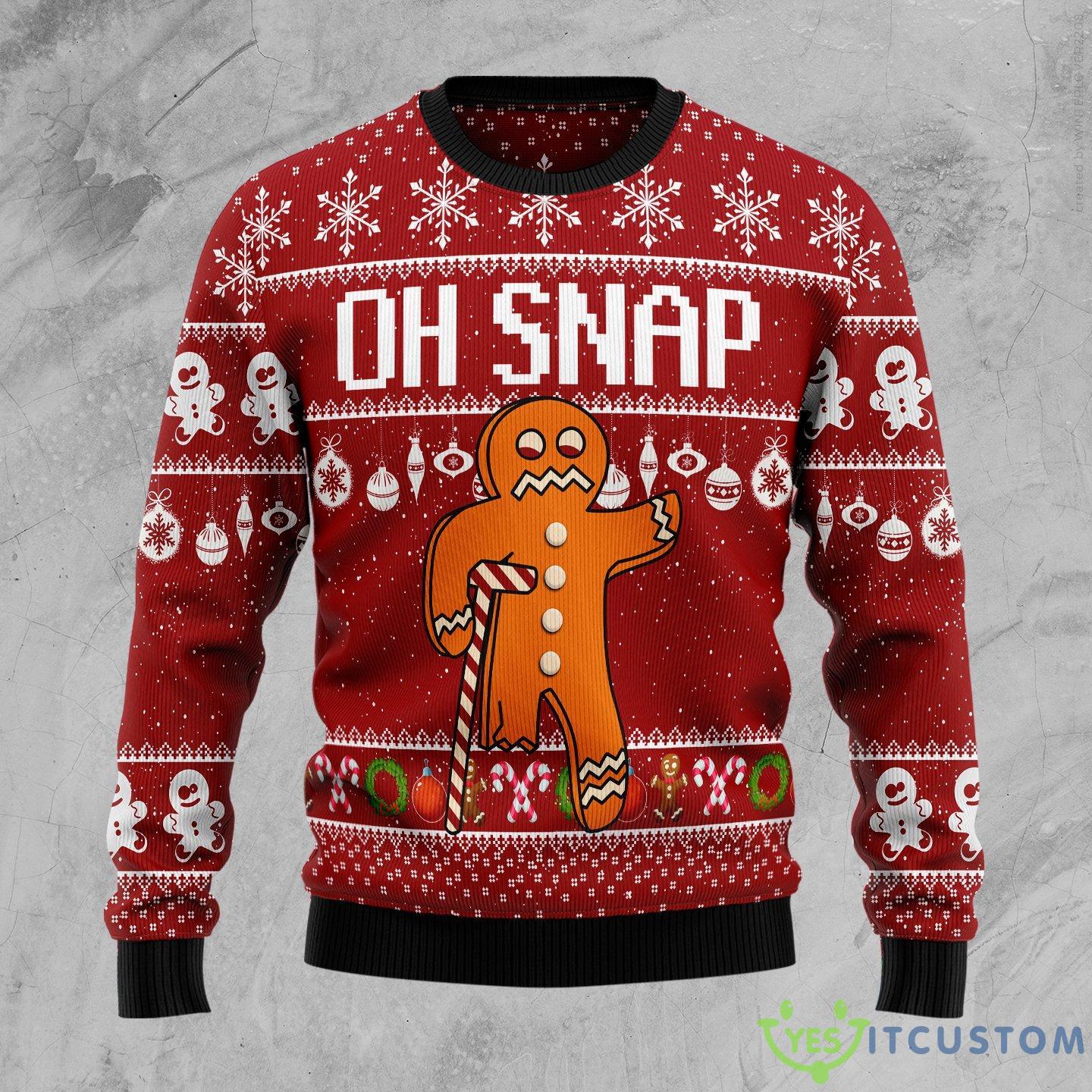 Oh Snap Ugly Christmas Sweater Gift Men Women - Oh Snap Merry Ugly Christmas Sweater Gift Men Women_1