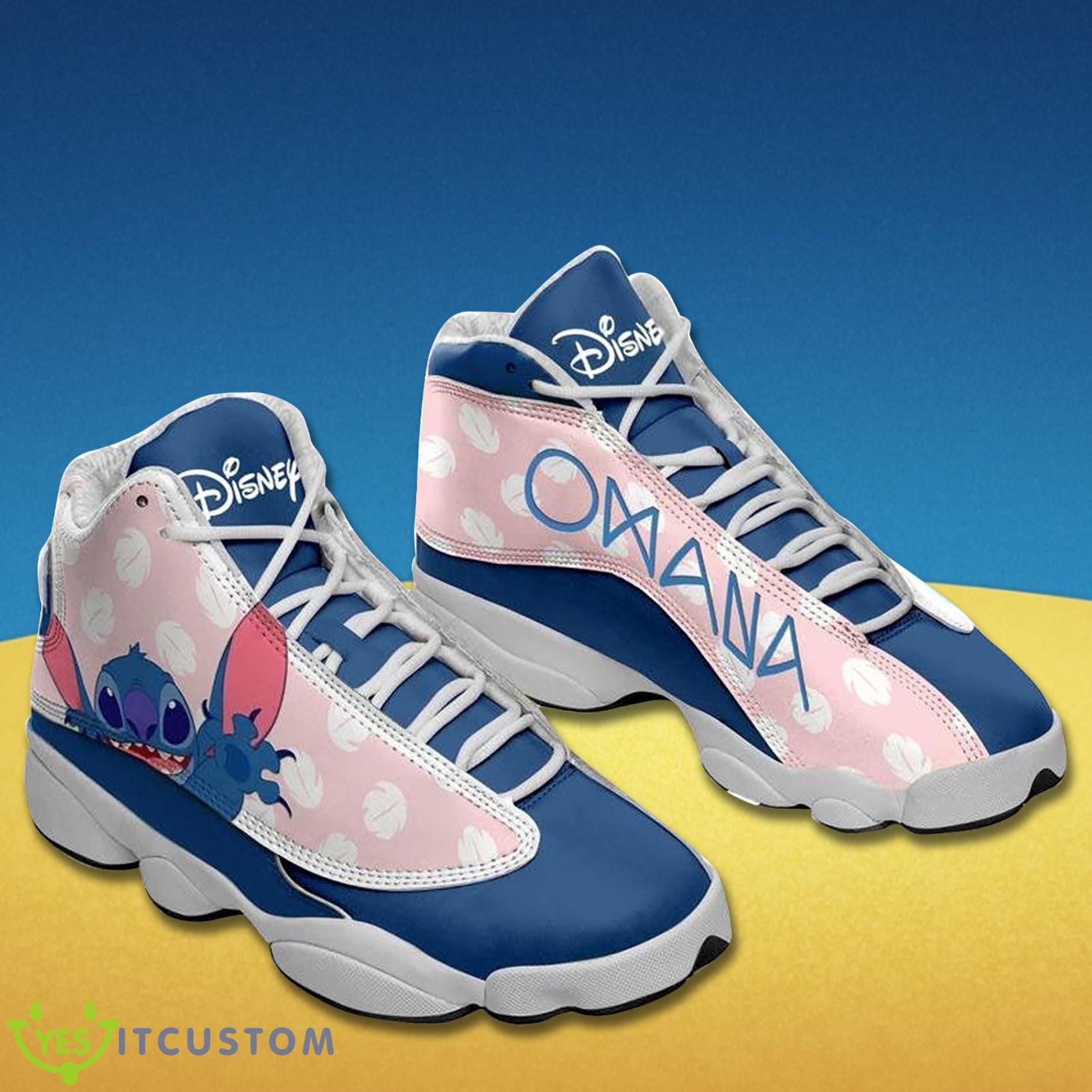 Ohana Lilo & Stitch Pink And Blue Air Jordan 13 Shoes Product Photo 1