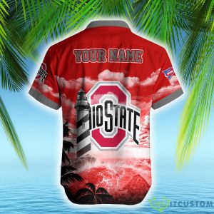 Ohio State Buckeyes NCAA Hawaiian Shirt Logo Fans Gift Beach For Men And Women Custom Name - Ohio State Buckeyes NCAA Hawaiian Shirt_3