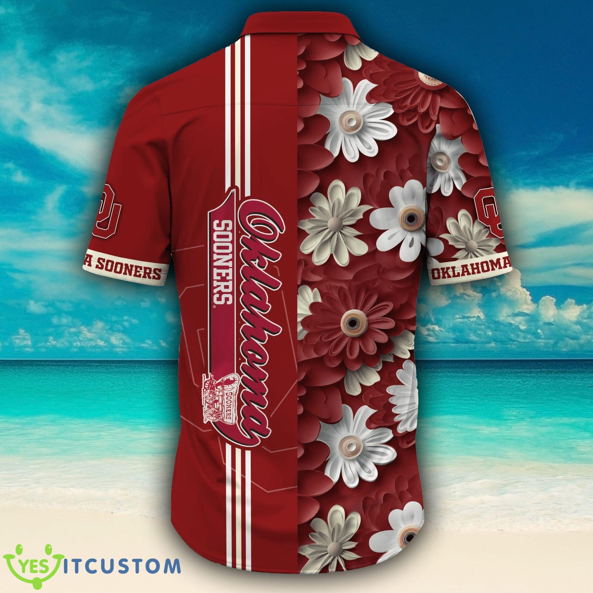 Oklahoma Sooners NCAA Flower Logo Colorful Hawaiian Shirt 3 Oklahoma Sooners NCAA Flower Logo Colorful Hawaiian Shirt - Oklahoma Sooners NCAA Flower Logo Coloful Hawaiian Shirt Photo 5