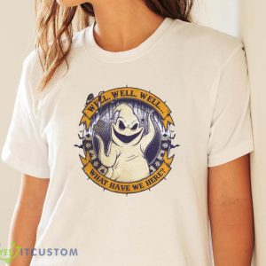 Oogie Boogie Well Well Well What Have We Here The Nightmare Before Chirstmas T-Shirt For Men Women And Youth 9 Oogie Boogie Well Well Well What Have We Here The Nightmare Before Chirstmas T-Shirt For Men Women And Youth - White Ladies T-Shirt