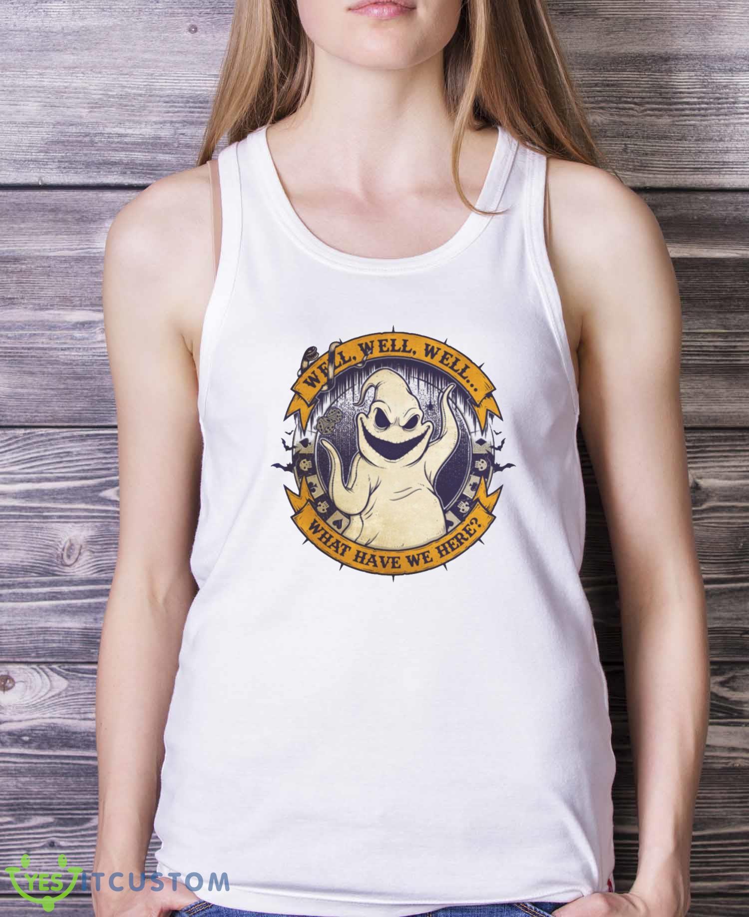 Oogie Boogie Well Well Well What Have We Here The Nightmare Before Chirstmas T-Shirt For Men Women And Youth 4 Oogie Boogie Well Well Well What Have We Here The Nightmare Before Chirstmas T-Shirt For Men Women And Youth - White Ladies Tank Top