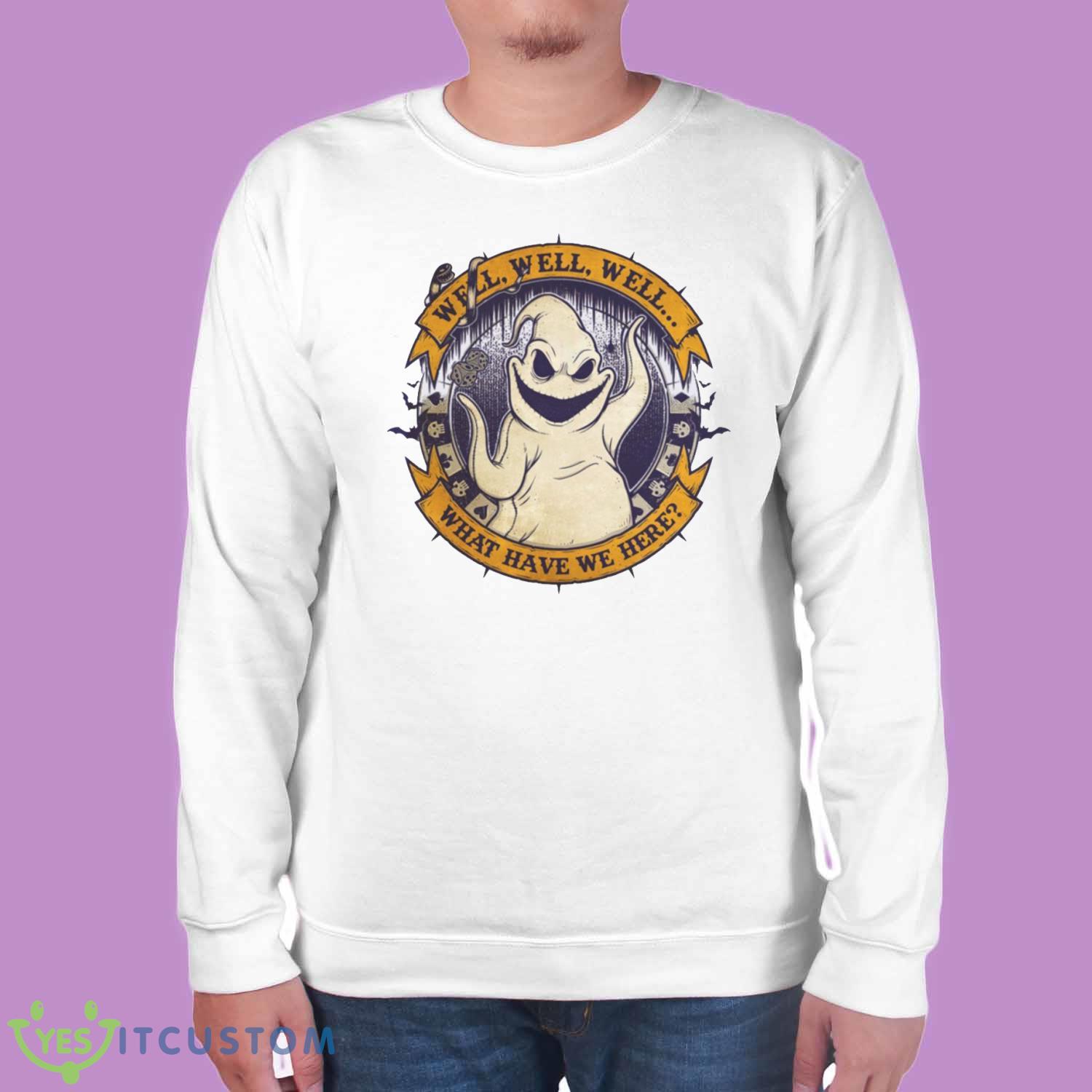 Oogie Boogie Well Well Well What Have We Here The Nightmare Before Chirstmas T-Shirt For Men Women And Youth 7 Oogie Boogie Well Well Well What Have We Here The Nightmare Before Chirstmas T-Shirt For Men Women And Youth - White Unisex Sweatshirt