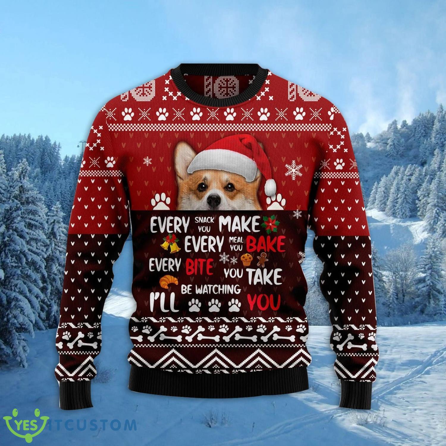 Pembroke Welsh Corgi Will Be Watching You 3D Ugly Christmas Sweater For Men And Women Christmas Gift 8 Pembroke Welsh Corgi Will Be Watching You 3D Ugly Christmas Sweater For Men And Women Christmas Gift Product Photo 2