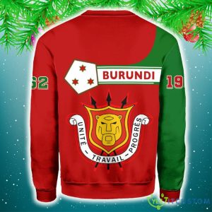 Personalized Burundi Red 3D Sweater Community Logo Funny Gift For Men And Women Christmas Holiday - Burundi 3D Sweater Christmas_3
