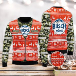 Personalized Busch Latte Camo Xmas Sweater 3 Personalized Busch Latte Camo Xmas Sweater Product Photo 2