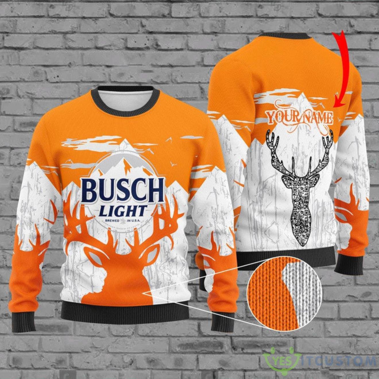 Personalized Busch Light Christmas Sweater 3 Personalized Busch Light Christmas Sweater Product Photo 1