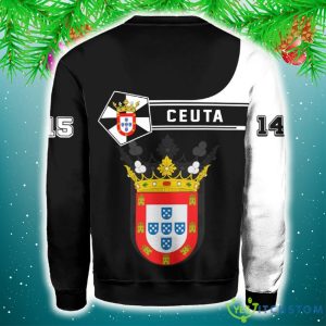 Personalized Ceuta Black White 3D Sweater Community Logo Funny Gift For Men And Women Christmas Holiday - Ceuta 3D Sweater Christmas_3