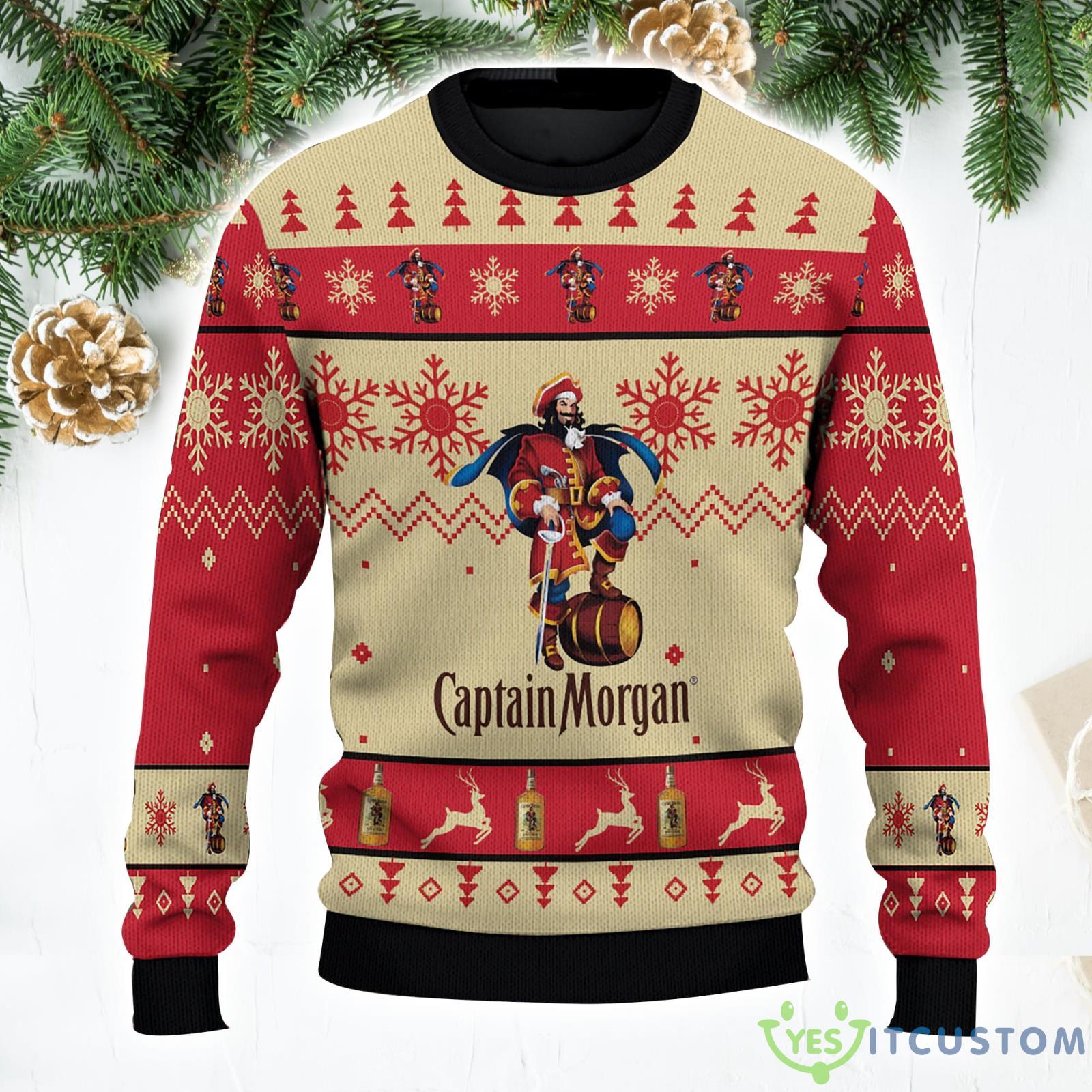 Personalized Name Captain Morgan Ugly Christmas Sweater Captain Morgan Christmas Gift 3D All Over Print Sweater Product Photo 1