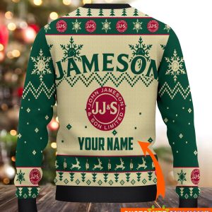 Personalized Name Jameson Whisky 3D All Over Printed Ugly Christmas Sweater Christmas Gift For Family Product Photo 2