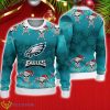 Philadelphia Eagles Christmas Skull Candy Cane Pattern Ugly Christmas Sweater Christmas Gift For Family Product Photo 1