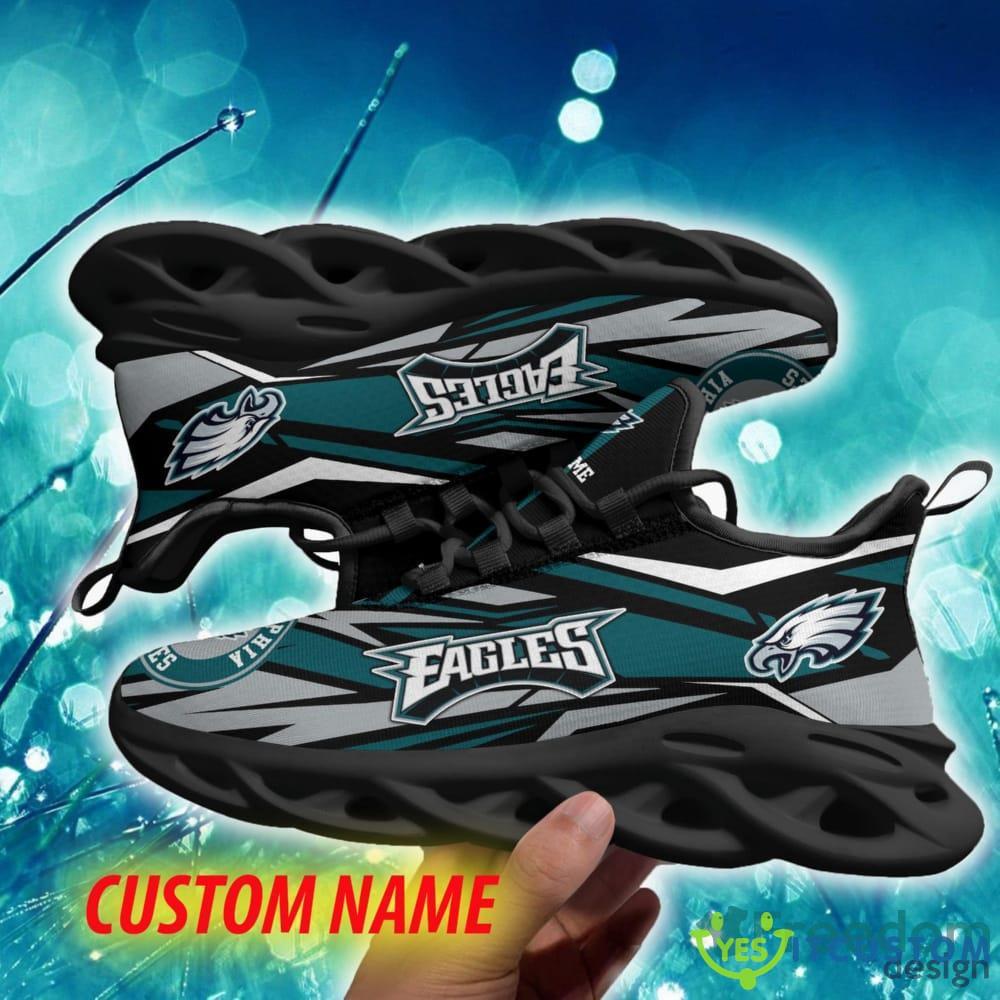 Philadelphia Eagles Insignia Custom Name Chunky Sneaker AOP Gift Fans Max Soul Shoes 2 Philadelphia Eagles Insignia Custom Name Chunky Sneaker AOP Gift Fans Max Soul Shoes - Philadelphia Eagles Max Soul Sneaker NFL photo 2