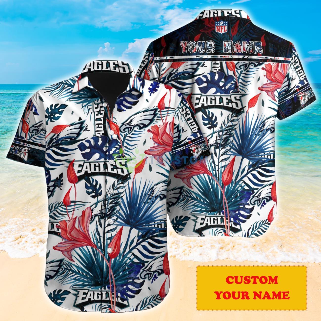 Philadelphia Eagles NFL Custom Name Hawaiian Shirt Super Hot Design For Fans 2 Philadelphia Eagles NFL Custom Name Hawaiian Shirt Super Hot Design For Fans Product Photo 1