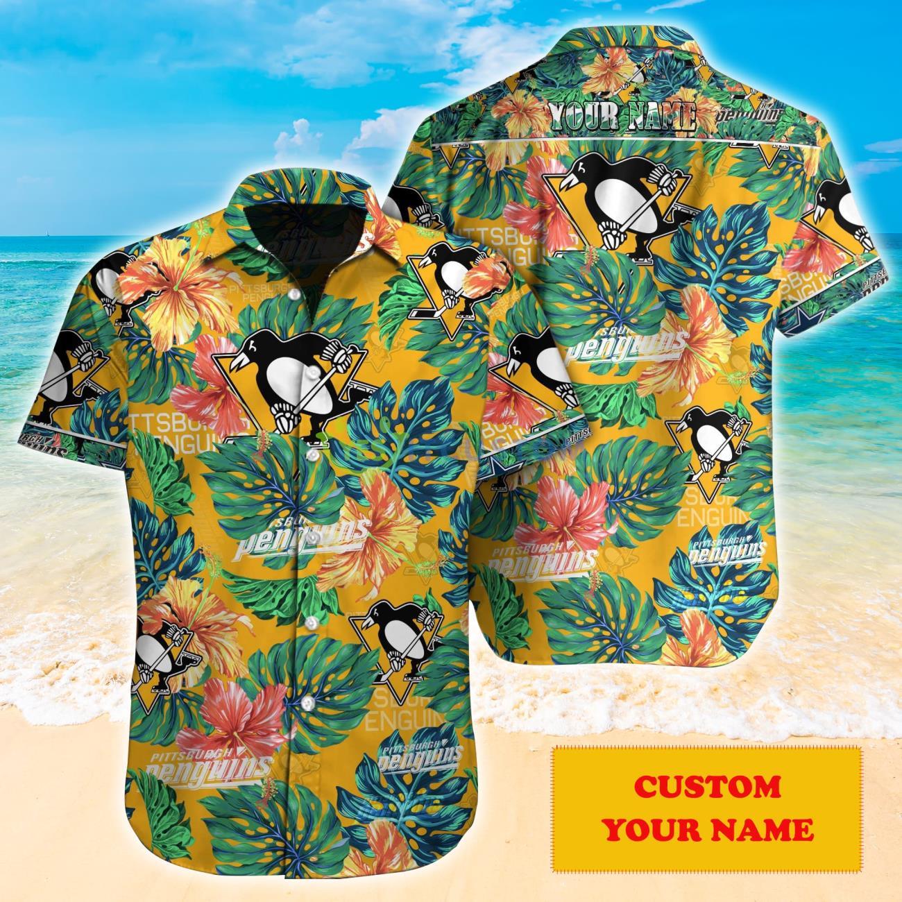 Pittsburgh Penguins NHL Personalized Hawaiian Shirt Great Gift For Fans 2 Pittsburgh Penguins NHL Personalized Hawaiian Shirt Great Gift For Fans Product Photo 1
