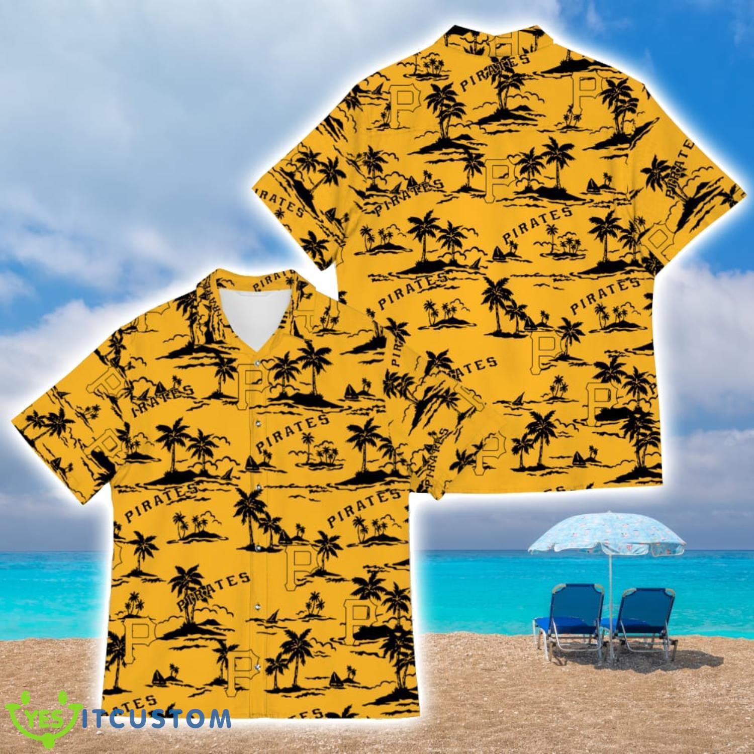 Pittsburgh Pirates Island Pattern Tree All Over Printed 3D Hawaiian Shirt Summer Gift Product Photo 1