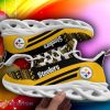 Pittsburgh Steelers Christmas Pattern Max Soul Sneakers Snowflakes Christmas Shoes - Pittsburgh Steelers Christmas Pattern Chunky Sneakers Ugly Christmas Max Soul Shoes Photo 1