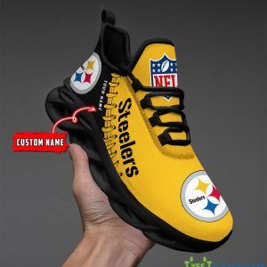 Pittsburgh Steelers Max Soul Shoes Style 1 Custom Name Running Sneakers For Fans Gift - Pittsburgh Steelers-PERSONALIZED MAX SOUL SHOES_2