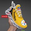 Pittsburgh Steelers Max Soul Shoes Style 1 Custom Name Running Sneakers For Fans Gift - Pittsburgh Steelers-PERSONALIZED MAX SOUL SHOES_1