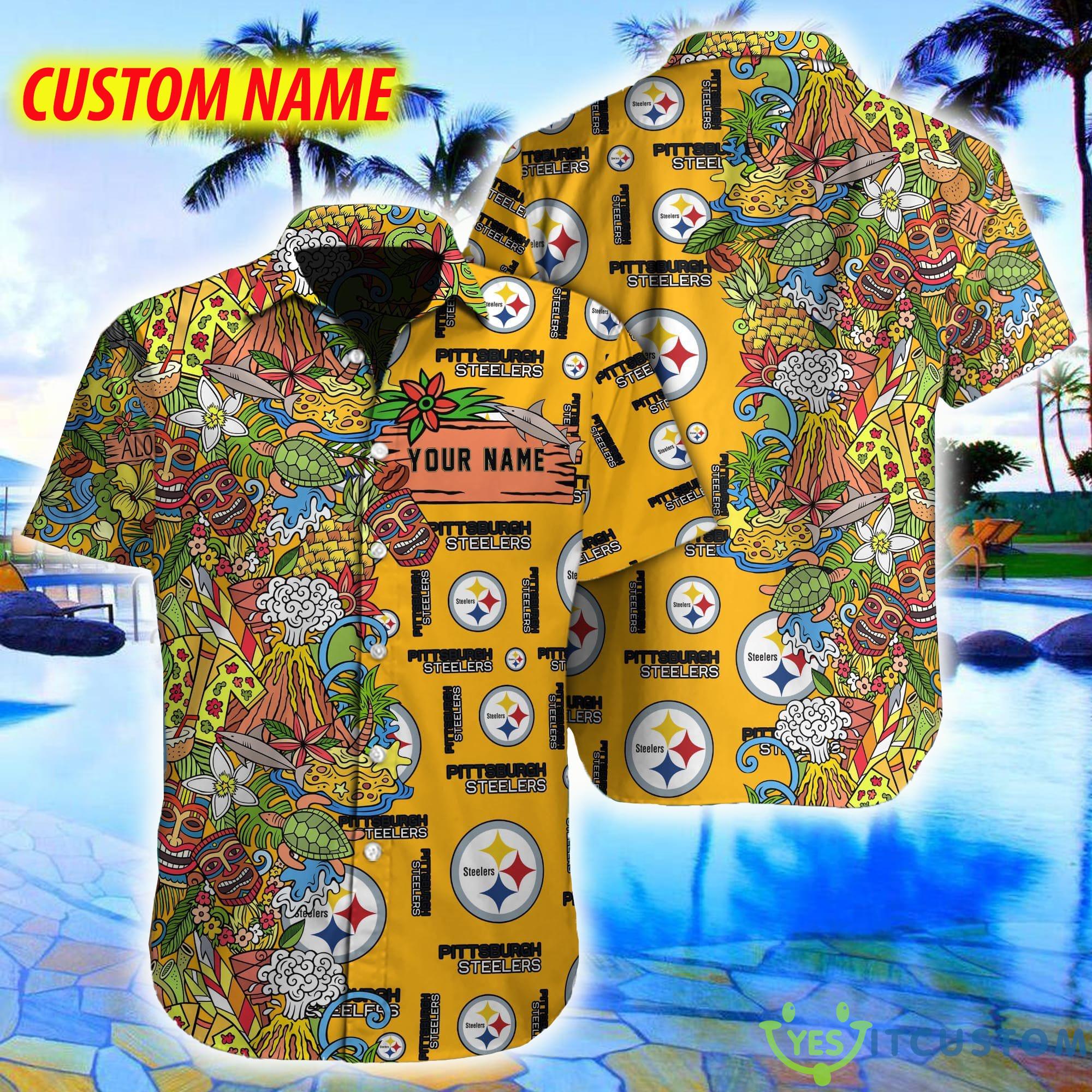 Pittsburgh Steelers NFL Pattern Hawaiian Shirt For Men And Women Custom Name Summer 2 Pittsburgh Steelers NFL Pattern Hawaiian Shirt For Men And Women Custom Name Summer - Pittsburgh Steelers NFL Pattern Hawaiian Shirt For Men And Women Custom Name Summer