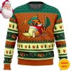 Pokemon Eating Candy Cane Charizard Christmas AOP Sweater Product Photo 1