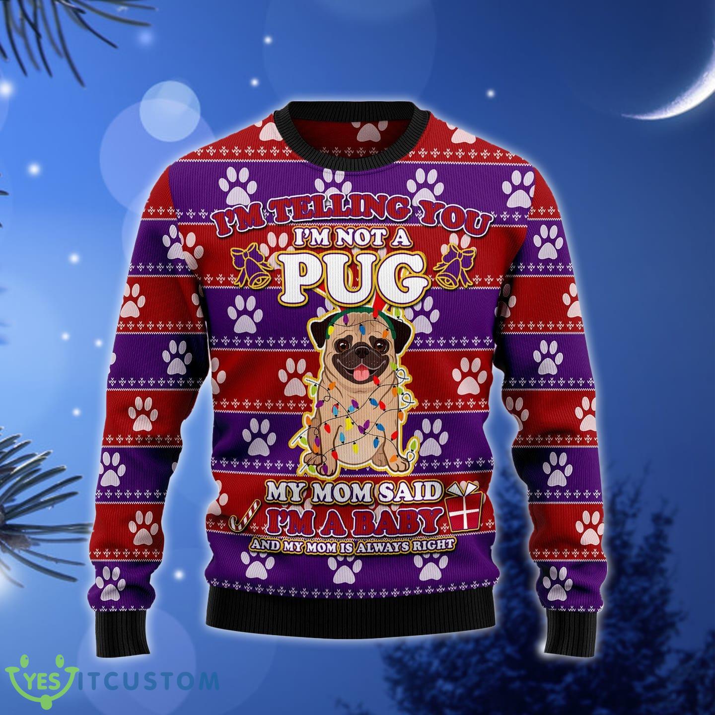 Pug Baby Ugly Christmas Sweater Gift Men Women - Pug Baby Ugly Christmas Sweater Gift Men Women_1