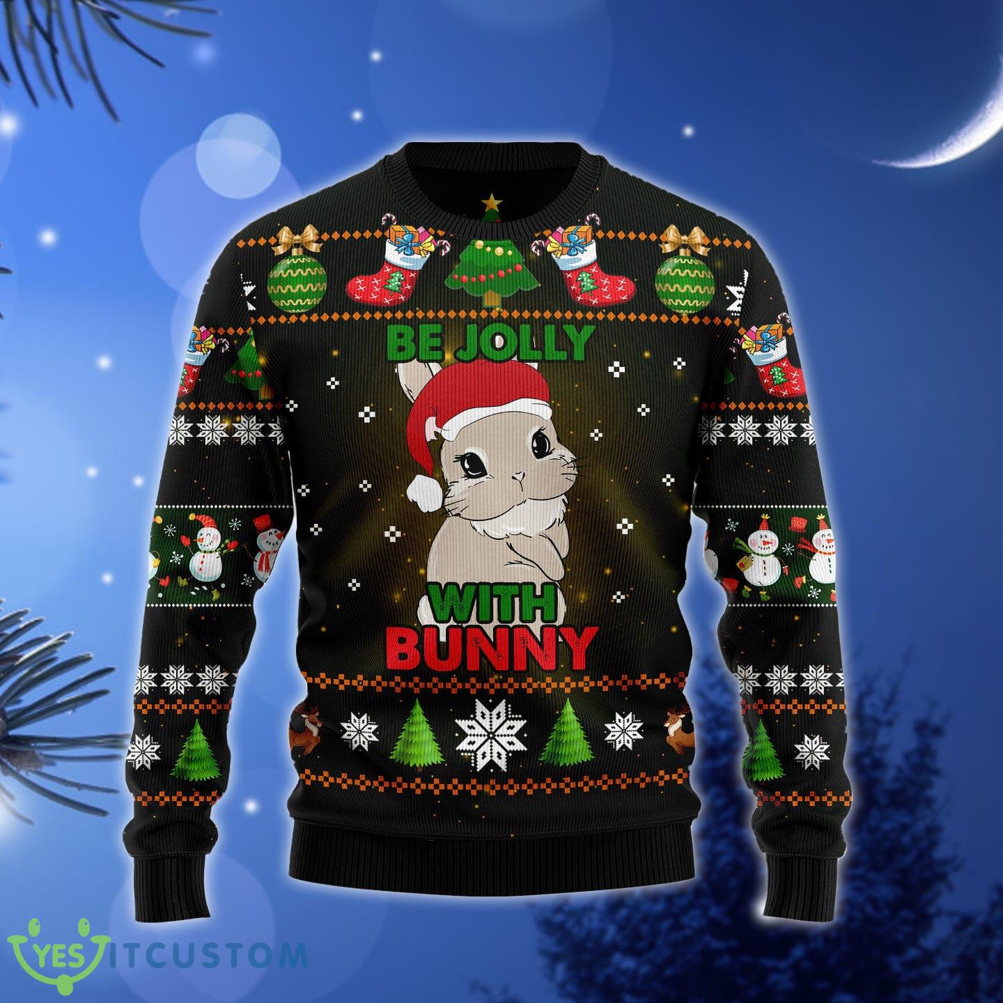 Rabbit Be Jolly Ugly Christmas Sweater Gift Men Women - Rabbit Be Jolly Ugly Christmas Sweater Gift Men Women_1