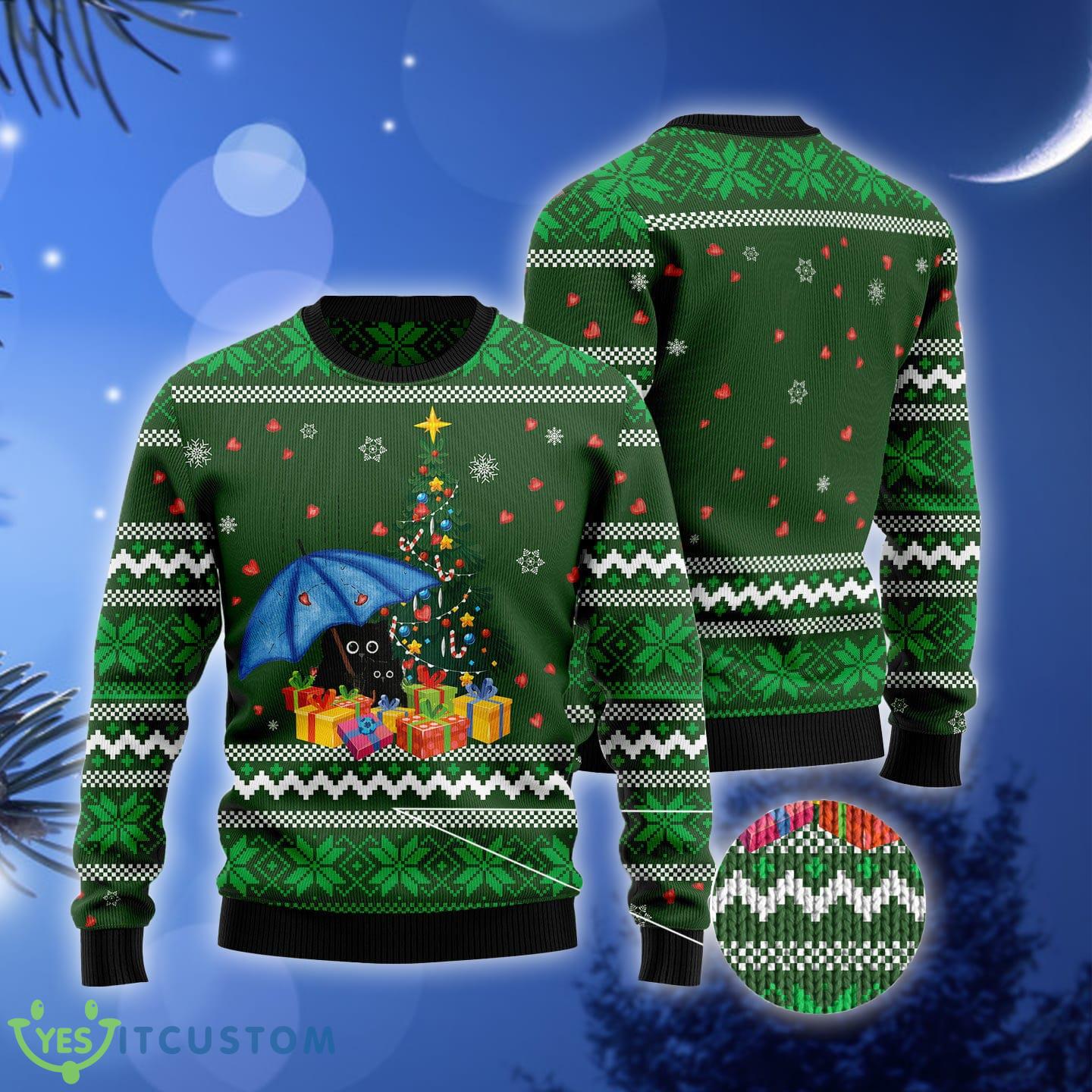 Rain With Love Black Cat Ugly Christmas Sweater Gift Men Women 3 Rain With Love Black Cat Ugly Christmas Sweater Gift Men Women - Rain With Love Black Cat Ugly Christmas Sweater Gift Men Women_3