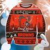 Real Women Love Football Smart Women Love The Cleveland Browns Ugly Christmas Sweater Product Photo 1