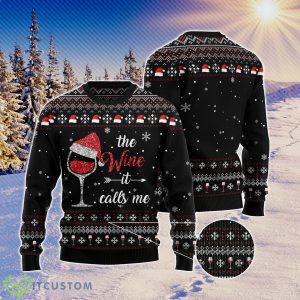 Red Wine It Calls Me 3D Ugly Christmas Sweater For Men And Women Christmas Gift Product Photo 1