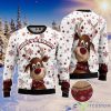 Reindeer Merry & Bright All Over Printed 3D Ugly Christmas Sweater Christmas Gift Product Photo 1