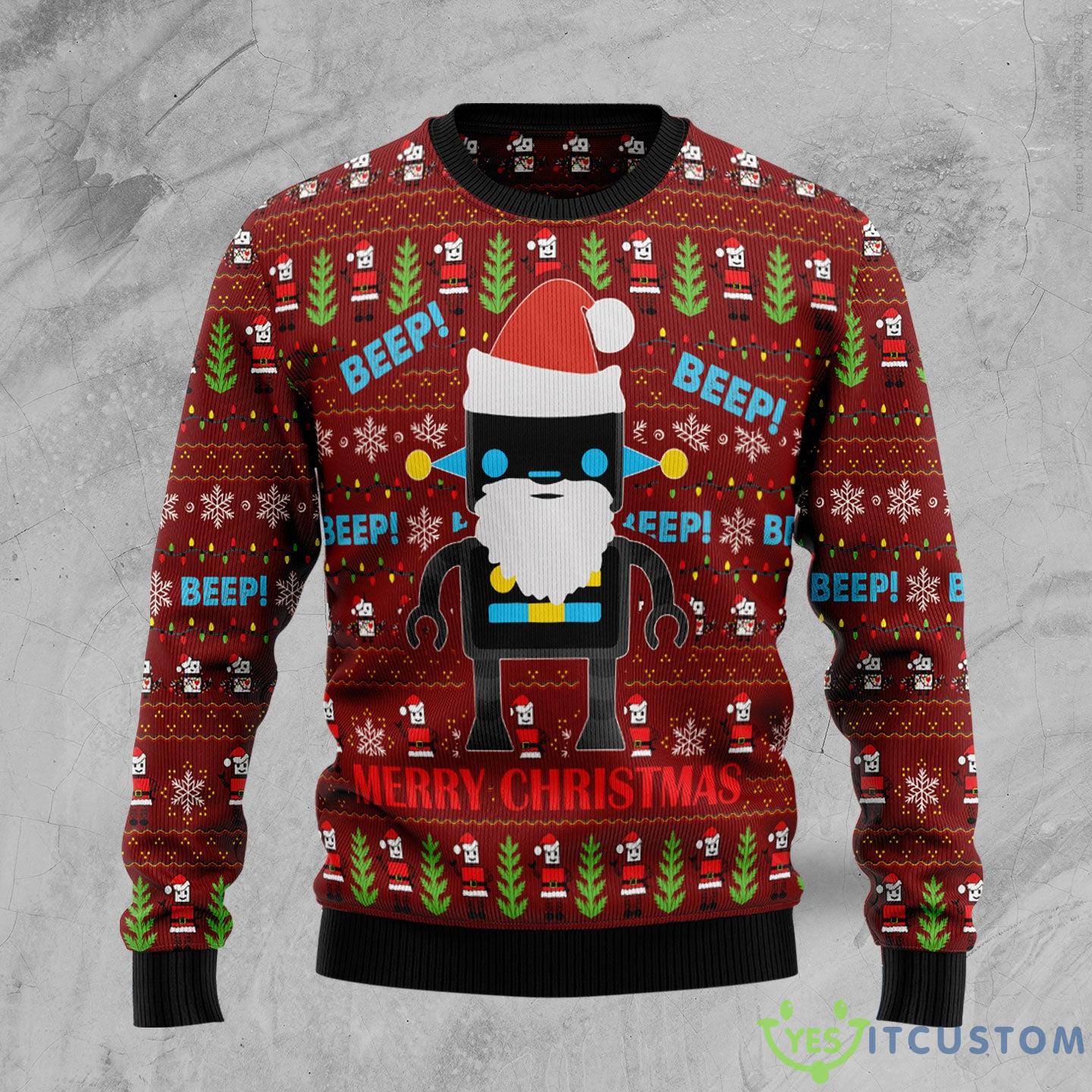 Robot Santa Ugly Christmas Sweater Gift Men Women - Robot Santa Ugly Christmas Sweater Gift Men Women_1