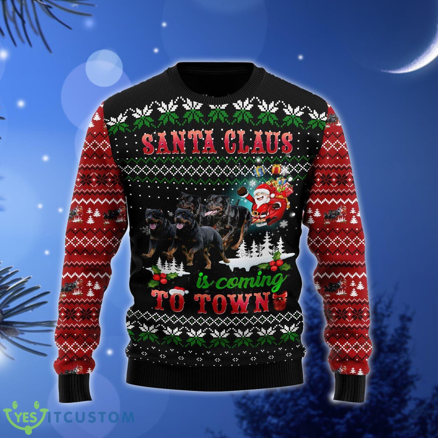 Rottweiler Town Ugly Christmas Sweater Gift Men Women - Rottweiler Town Ugly Christmas Sweater Gift Men Women_1