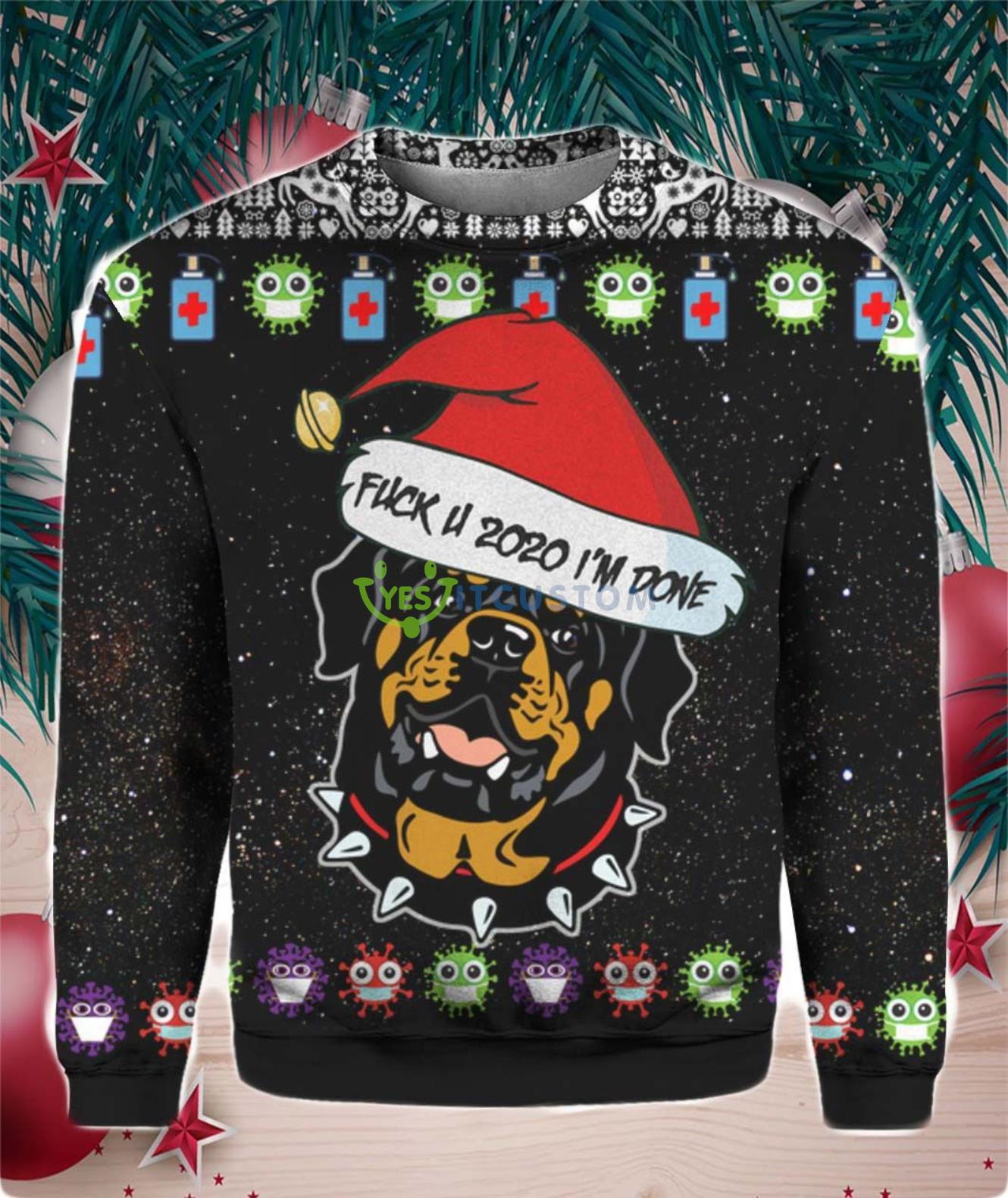 Rottweiler Ugly Sweater For Christmas 3 Rottweiler Ugly Sweater For Christmas Product Photo 1