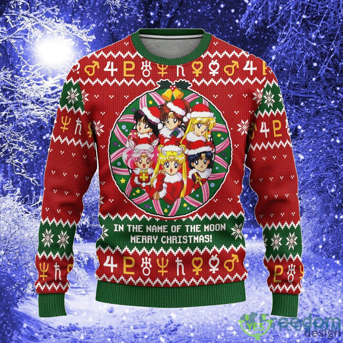 Sailor Guardians Anime Sailor Moon Xmas Women Mens Ugly Christmas Sweater - Sailor Guardians Anime Ugly Christmas Sweater Sailor Moon Xmas Gift_1