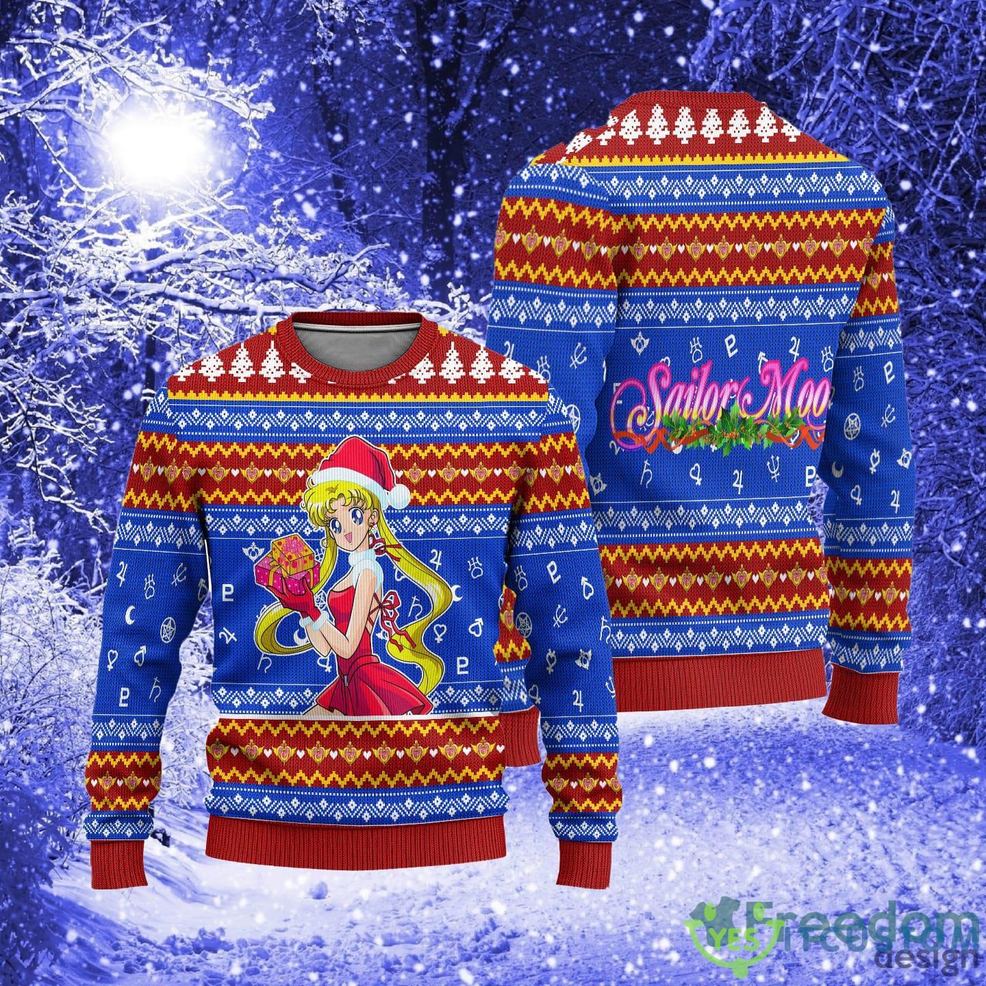 Sailor Moon Anime Xmas Women Mens Ugly Christmas Sweater 3 Sailor Moon Anime Xmas Women Mens Ugly Christmas Sweater - Sailor Moon Ugly Christmas Sweater Anime Xmas Gift_3