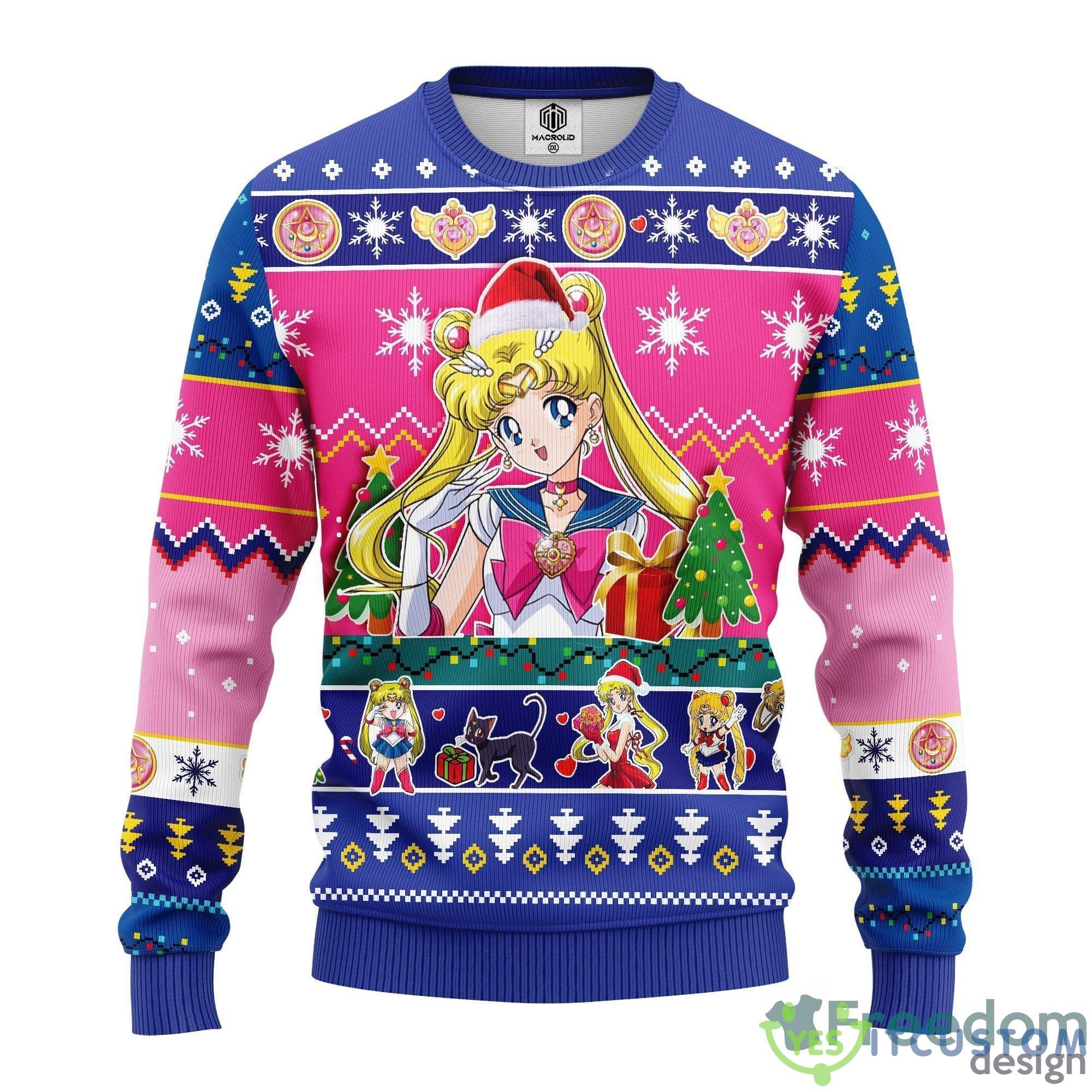 Sailor Moon Thanksgiving Women Mens Ugly Christmas Sweater 5 Sailor Moon Thanksgiving Women Mens Ugly Christmas Sweater - Sailor Moon Ugly Christmas Sweater Amazing Gift Idea Thanksgiving Gift_1