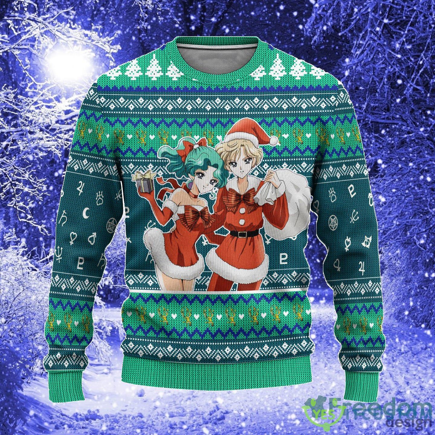 Sailor Neptune Sailor Moon Anime Xmas Women Mens Ugly Christmas Sweater - Sailor Neptune Ugly Christmas Sweater Sailor Moon Anime Xmas Gift_1