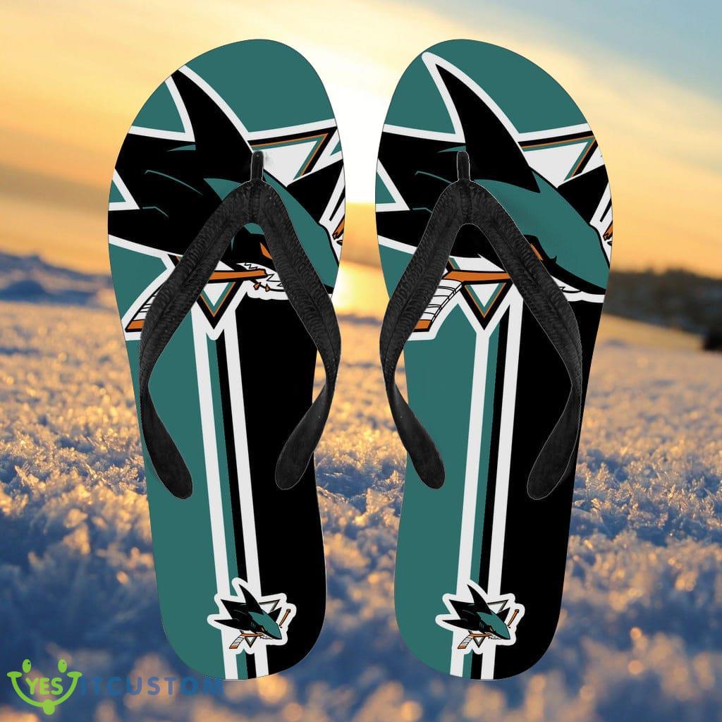 San Jose Sharks Fan Gift Two Main Colors Flip Flops 3 San Jose Sharks Fan Gift Two Main Colors Flip Flops Product Photo 1