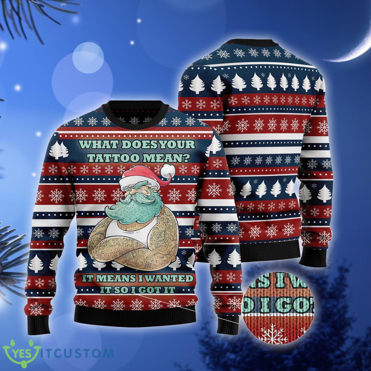 Santa Clause Love Tattoo Ugly Christmas Sweater Gift Men Women 3 Santa Clause Love Tattoo Ugly Christmas Sweater Gift Men Women - Santa Clause Love Tattoo Ugly Christmas Sweater Gift Men Women_3