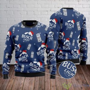 Santa Hat Busch Ugly Christmas Sweater Product Photo 1