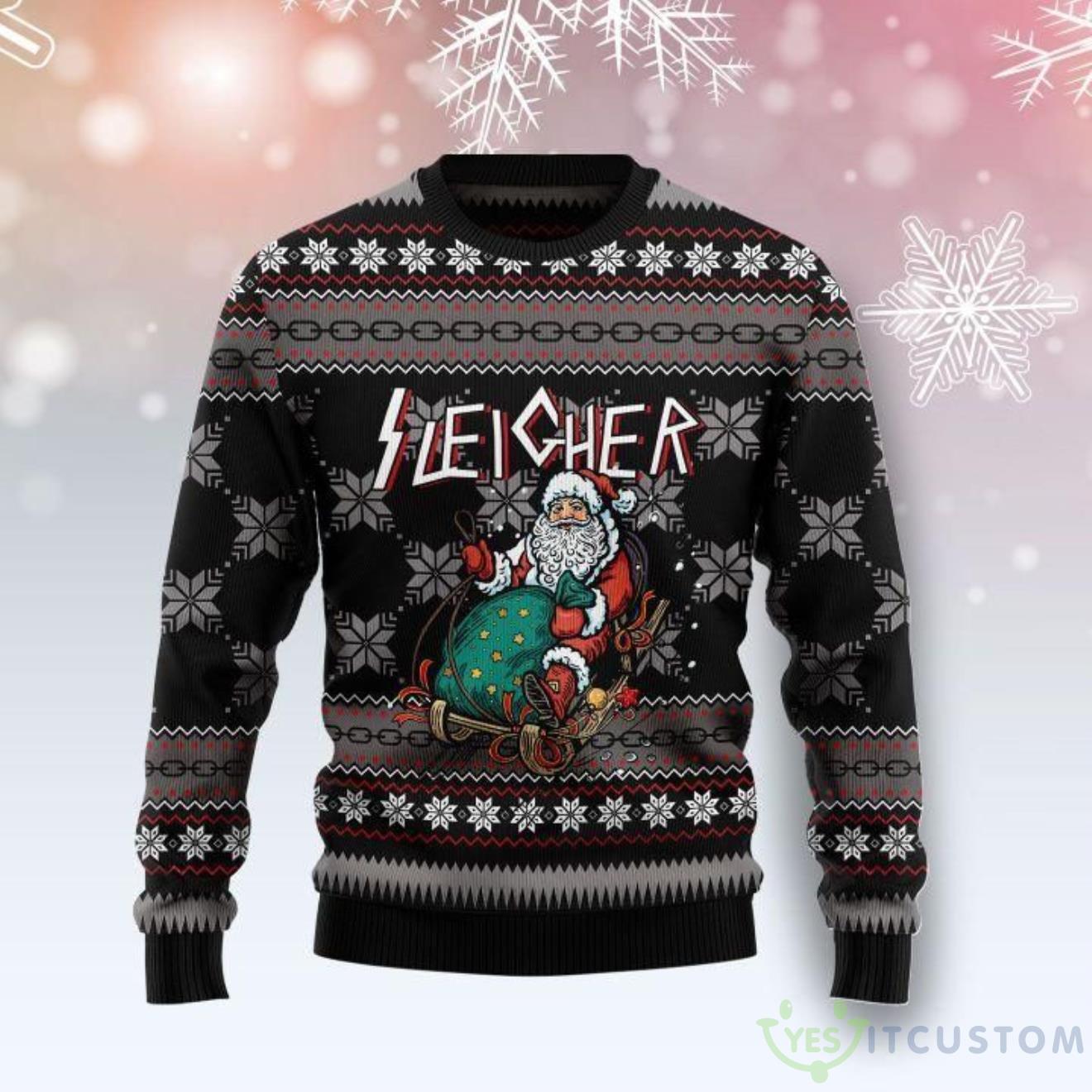 Santa Sleigher Ugly Sweater For Christmas 3 Santa Sleigher Ugly Sweater For Christmas Product Photo 1