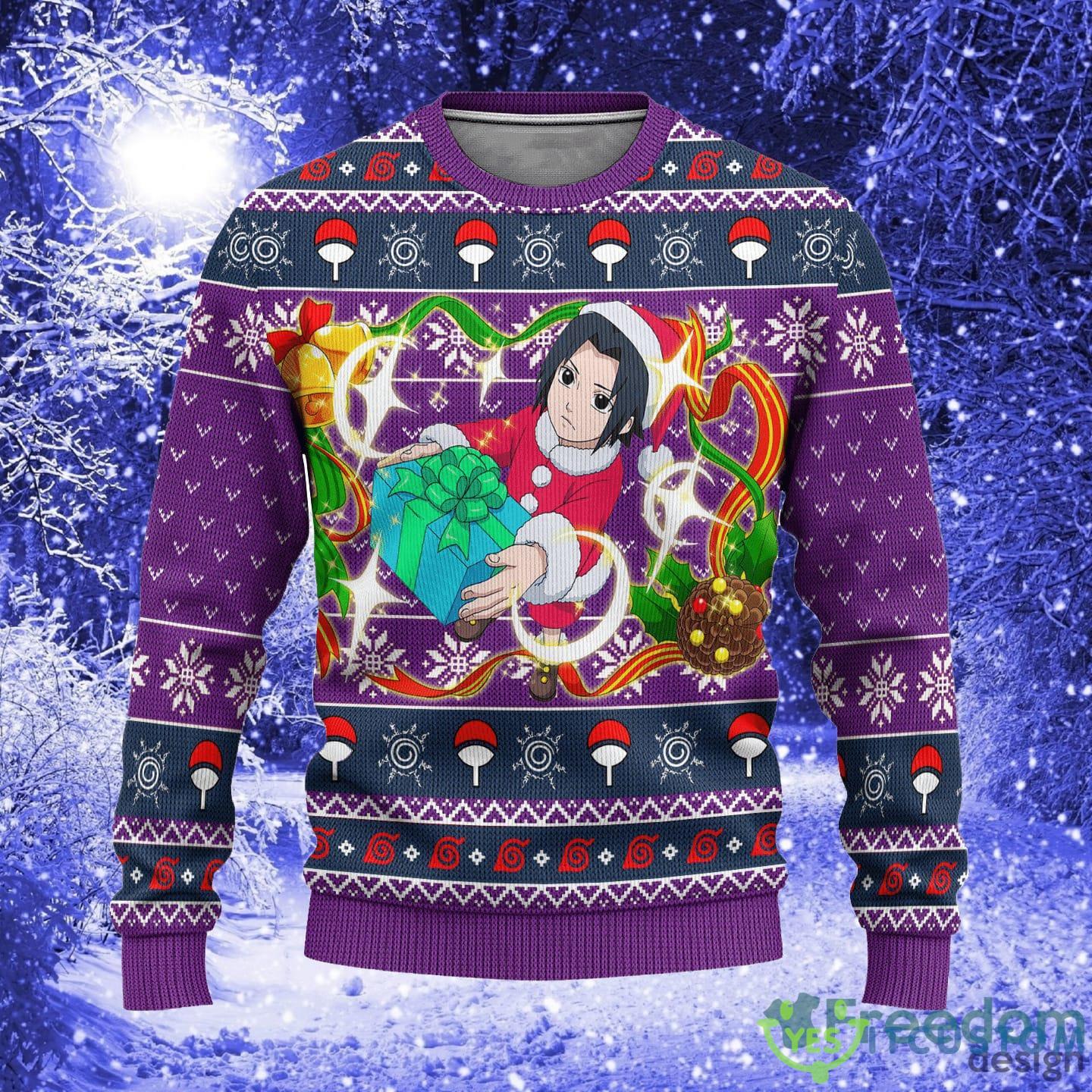 Sasuke Naruto Anime Xmas Women Mens Ugly Christmas Sweater - Sasuke Ugly Christmas Sweater Naruto Anime Xmas Gift_1