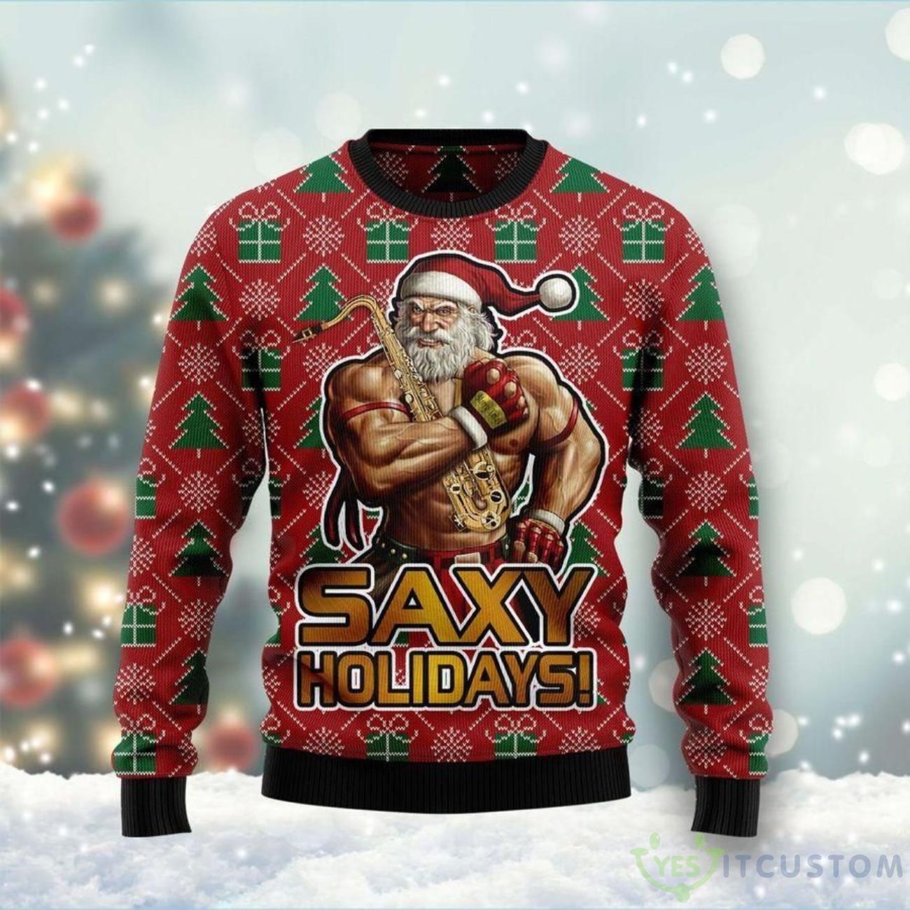 Saxy Holidays Ugly Sweater For Christmas 3 Saxy Holidays Ugly Sweater For Christmas Product Photo 1