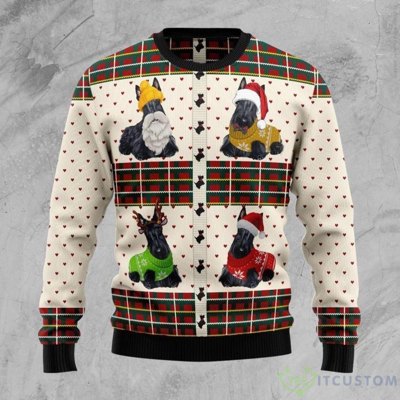 Scottish Terriers Ugly Sweater For Christmas 3 Scottish Terriers Ugly Sweater For Christmas Product Photo 1