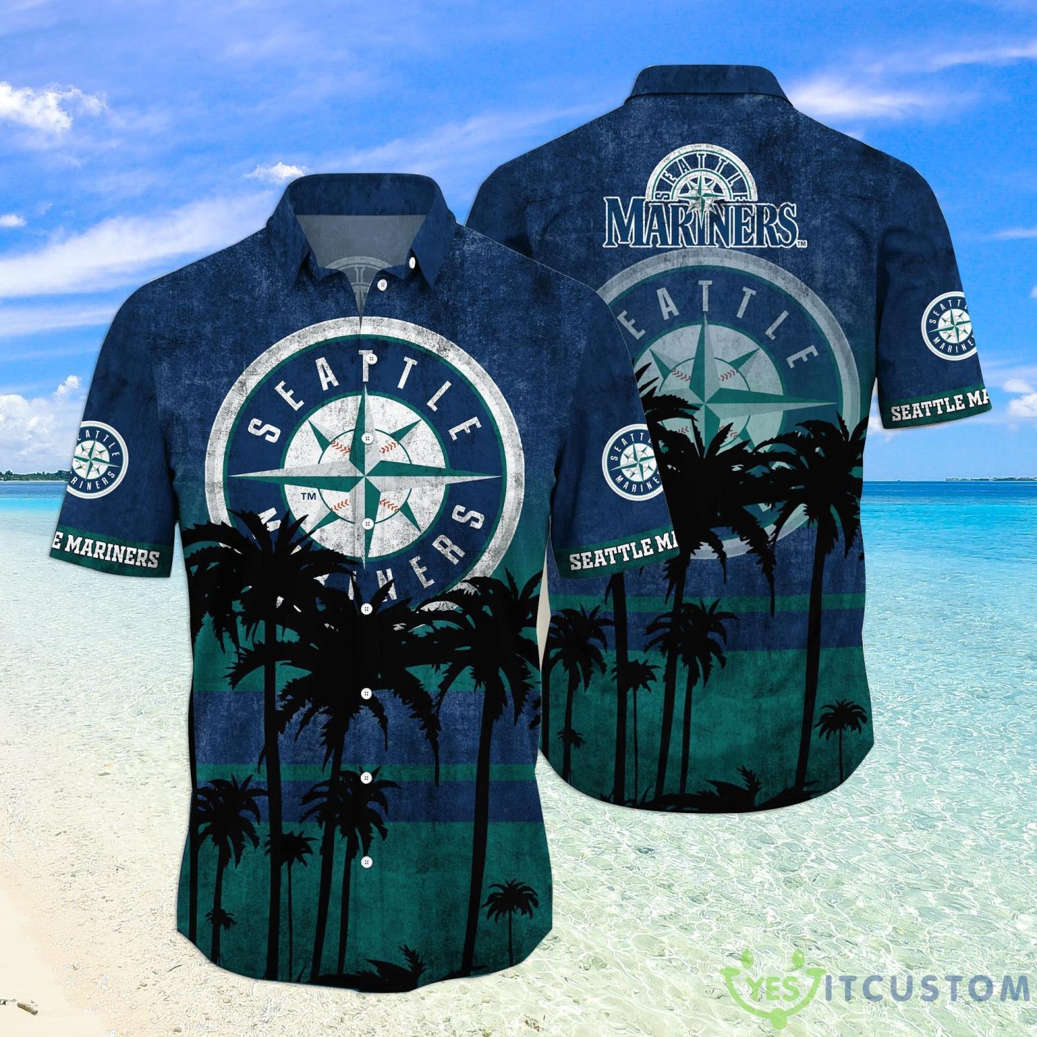 Seattle Mariners MLB Logo Coconut Tropical Hawaiian Shirt Beach Gift For Fans 2 Seattle Mariners MLB Logo Coconut Tropical Hawaiian Shirt Beach Gift For Fans Product Photo 1