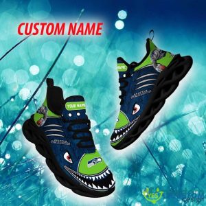 Seattle Seahawks Impression Custom Name Chunky Sneaker AOP Gift Fans Max Soul Shoes - Seattle Seahawks Max Soul Sneaker NFL photo 1