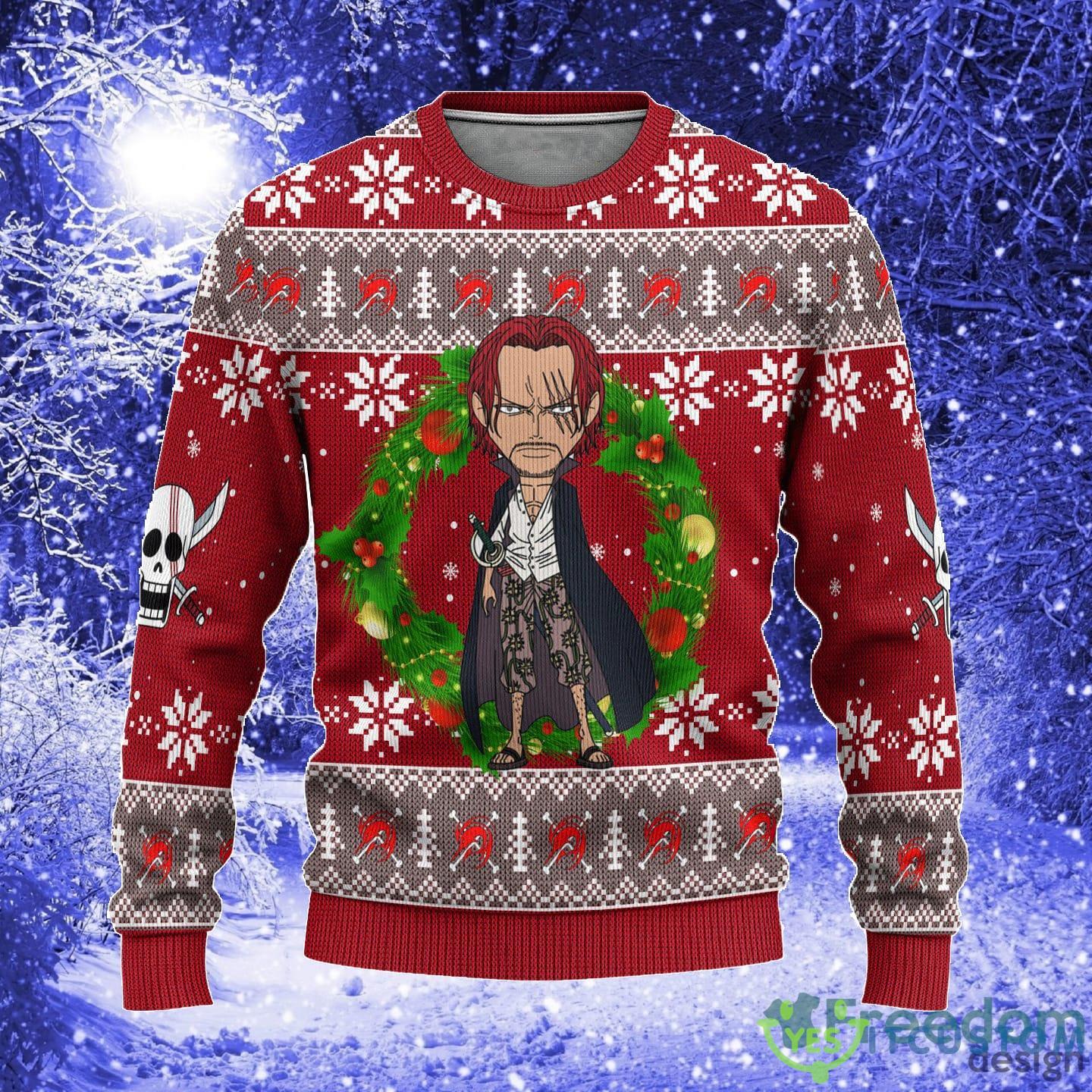 Shanks One Piece Anime Xmas Women Mens Ugly Christmas Sweater - Shanks One Piece Anime Ugly Christmas Sweater Xmas Gift_1
