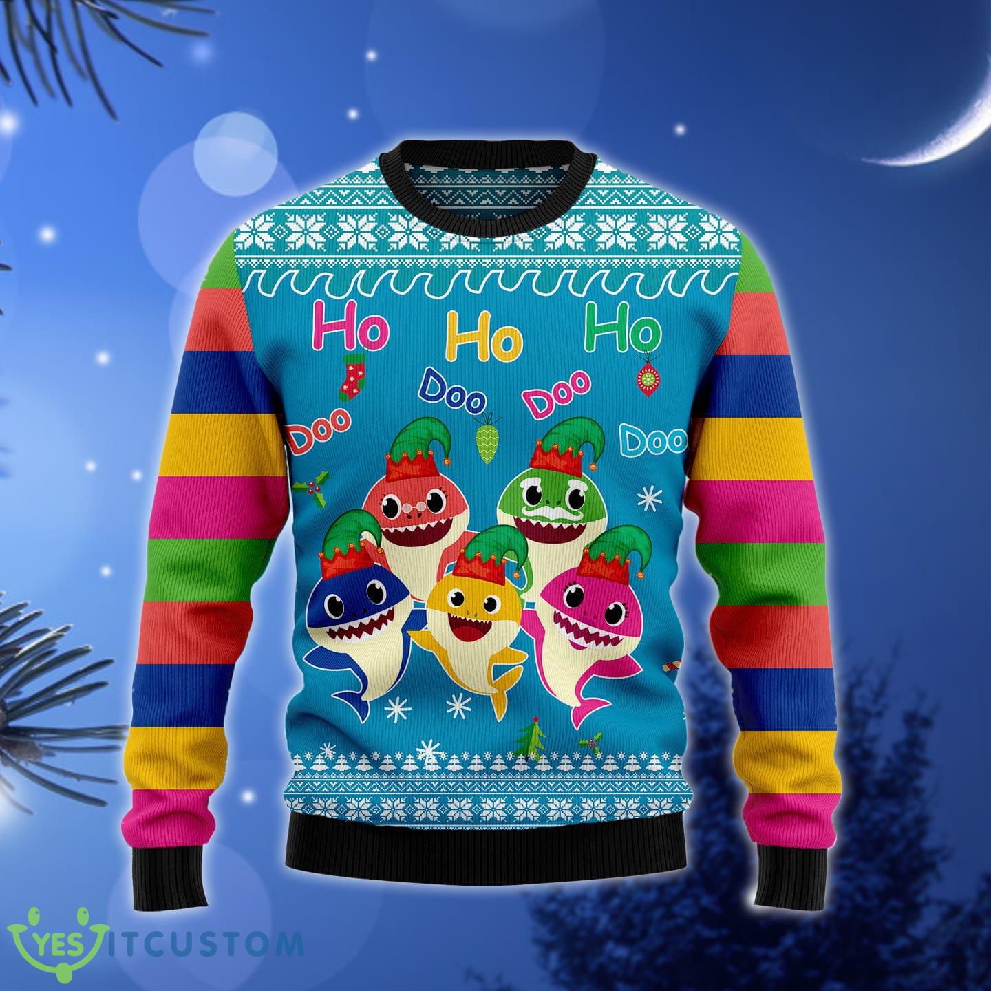 Shark Doo Doo Doo Ugly Christmas Sweater Gift Men Women - Shark Doo Doo Doo Ugly Christmas Sweater Gift Men Women_1