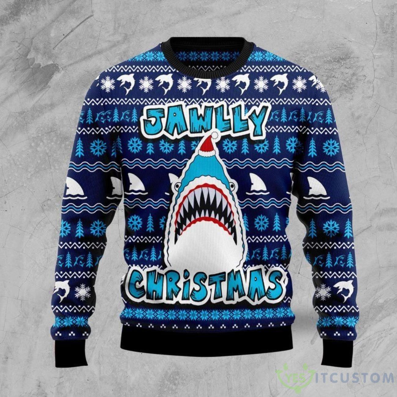 Shark Jawlly Ugly Sweater For Christmas YesItCustom