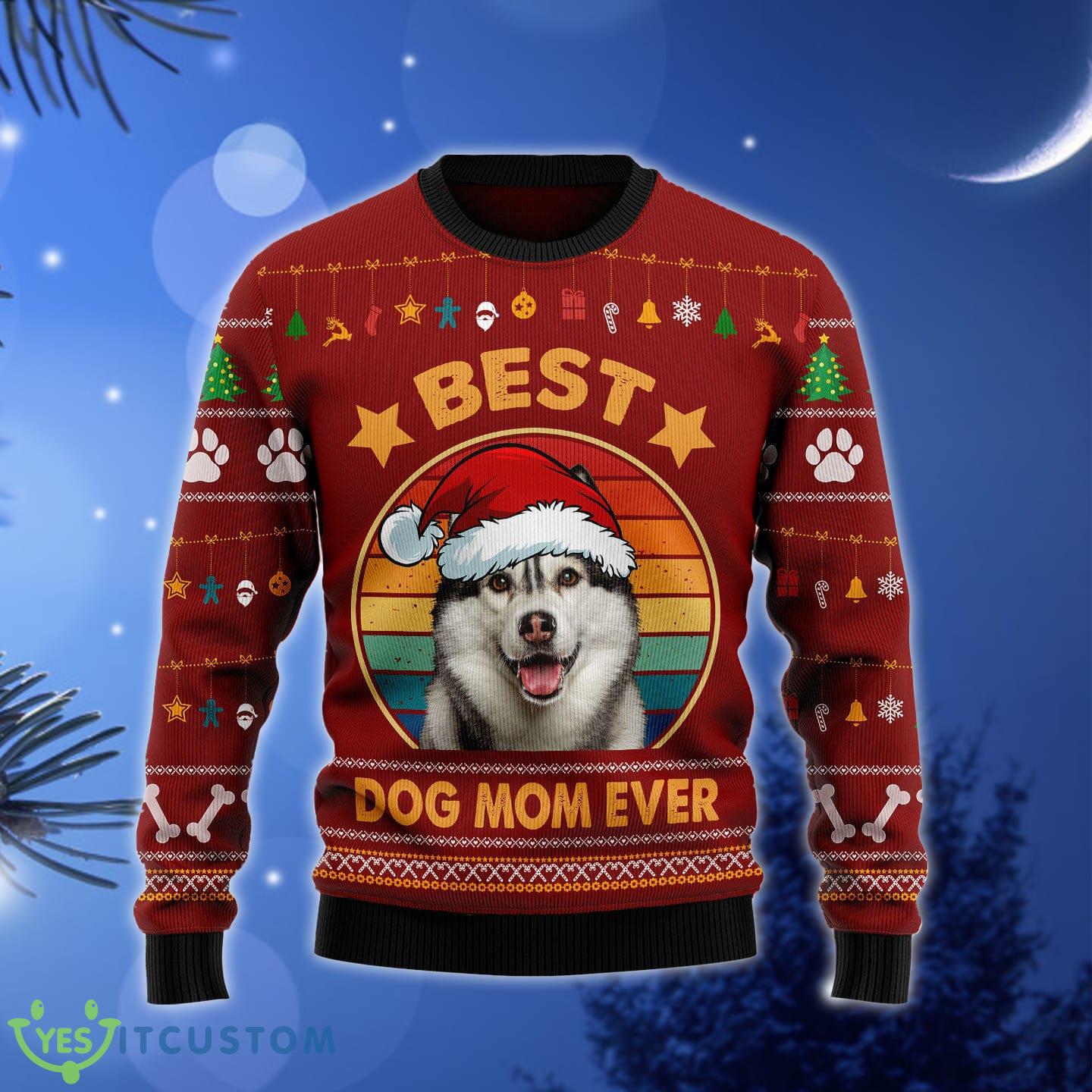 Siberian Husky Best Dog Mom Ever Ugly Christmas Sweater Gift Men Women - Siberian Husky Best Dog Mom Ever Ugly Christmas Sweater Gift Men Women_1